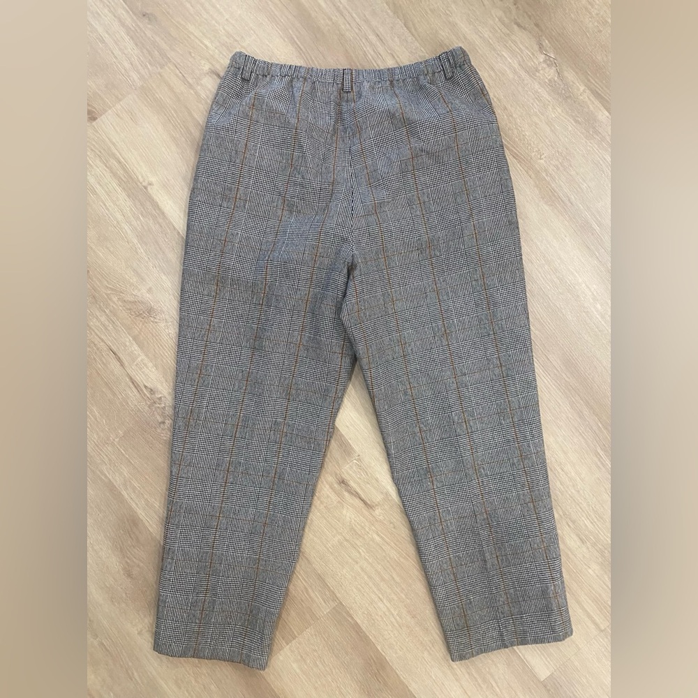 Orvis Wool Blend Elastic Waist Belt Loop Front Pocket Pant Men’s XL Houndstooth